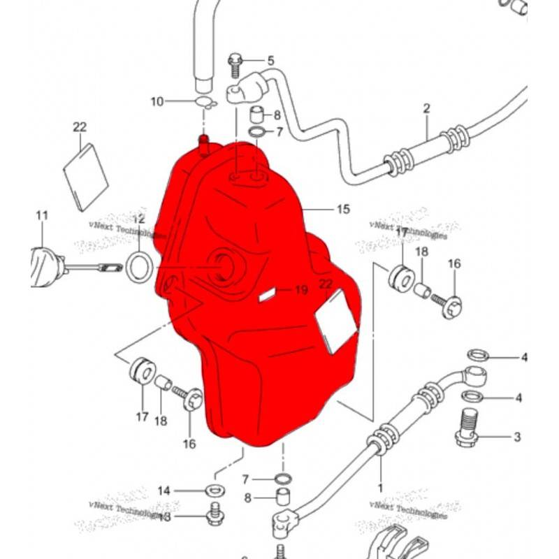 SUZUKI Depósito Aceite Original Suzuki LTZ 400 OEM nº15 Suzuki LTZ 400