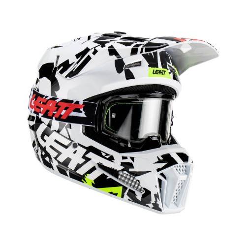 LEATT Casco LEATT Moto 3.5 Zebra (Incluye Gafas) Cascos