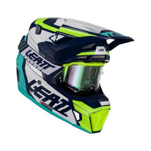 LEATT Casco LEATT Moto 7.5 Azul (Incluye Gafas) Cascos