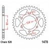 JT SPROCKETS Corona JT Polaris 1478 38 dientes Coronas