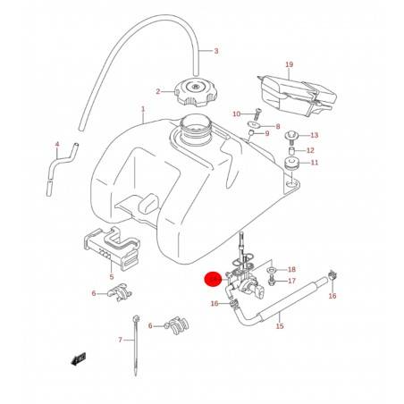 SUZUKI Grifo Gasolina Original Suzuki LTZ 400 / Kawasaki KFX 400 (06-08) Suzuki LTZ 400