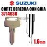 SUZUKI Llave Virgen Suzuki Corte Derecha 1.6Mm con Guia Llaves y Llaveros
