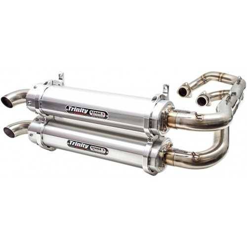 TRINITY RACING Escape Completo TRINITY STAGE 5 Dual Polaris RZR S / General (16-20) Escapes Completos