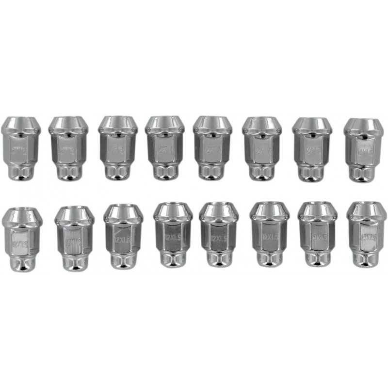 ITP Kit Tuercas Rueda 12x1.50 Cónicas Cerradas Vaso 17 (16 unidades) Cromadas ITP Tornillería Rueda