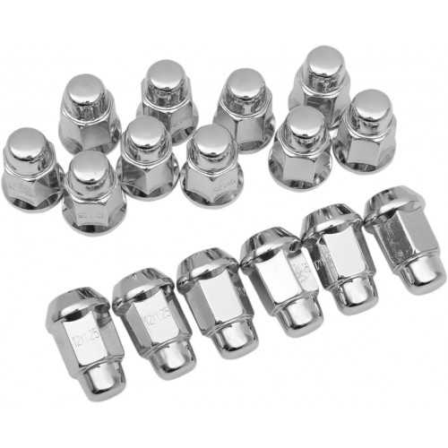 ITP Kit Tuercas Rueda 12x1.25 Cónicas Vaso 17 Cerradas (16 unidades) Cromadas ITP Tornillería Rueda