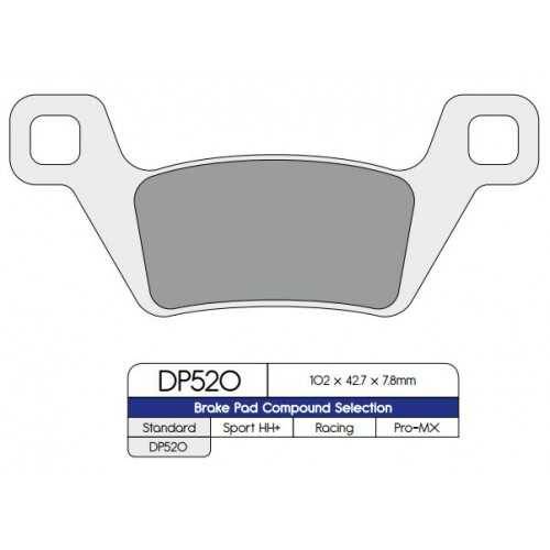 DP BRAKES Pastillas de Freno DP Sinterizadas Kymco MXU 500 DP520 Pastillas Freno